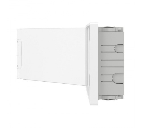 Щиток 18 мод встраиваемый для полых стен FRAME, белый, с прозрачной  дверцей, с 2 шинами PEN на 8 и 10 отв.  F18B3WT  DKC