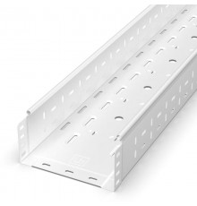 Лоток перфорированный Стандарт 200х100х3000 (0,8 мм) RAL 9003 (6 м/уп)  PR16.10326  Промрукав