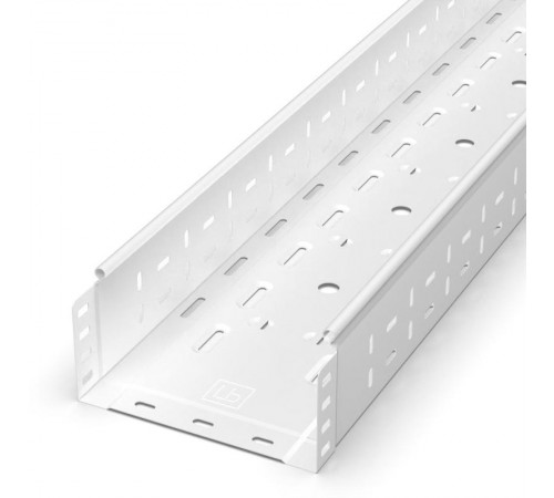 Лоток перфорированный Стандарт 200х100х3000 (0,8 мм) RAL 9003 (6 м/уп)  PR16.10326  Промрукав