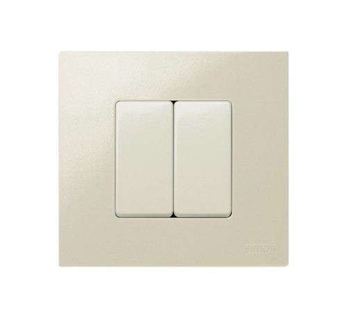 Simon 27 Выключатель однополюсный, 10А 250В, узкий модуль, S27, слоновая кость  27101-61  Simon