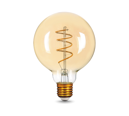 Лампа светодиодная Black LED Filament G95 Flexible E27 6W Golden 360lm 2400К  105802007  Gauss
