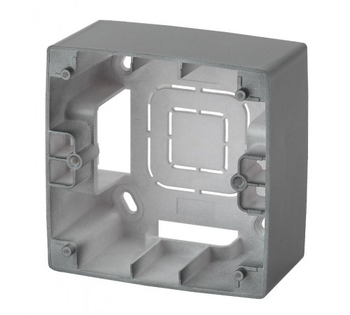 12-6101-12 ЭРА Коробка наклад. монтажа 1 пост, Эра12, графит  Б0043166  ЭРА