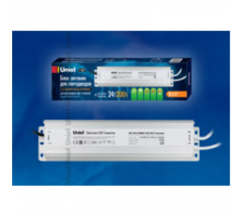 Блок питания с защитой от короткого замыкания и перегрузок, UET-VAJ-200B67 алюм. , 200Вт, 24В, IP67, 2 выходных канала  10591  Uniel