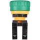 Кнопка "Грибок" поворот. с фикс. 1NO+1NC зелёная MASTER  MI-BG60-11ZS-3-23-K06  IEK