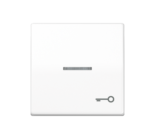Клавиша для выключателя с окошком для подсветки и символом "замок"; белая AS591KO5TWW Jung