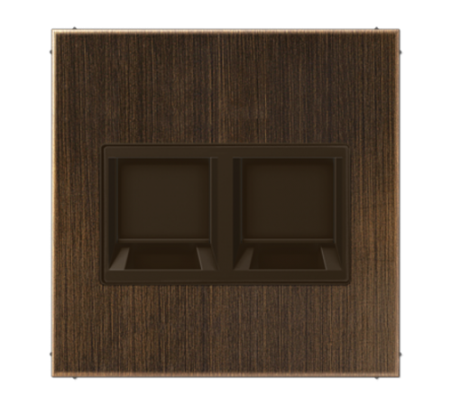 Плата (фиксация защёлкиванием) для одного модуля; металл; латунь Antik ME1969-2WEAT Jung