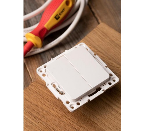 Стокгольм Механизм Выключателя 2-кл. проходного 10А белый PROxima  EYV10-027-10  EKF