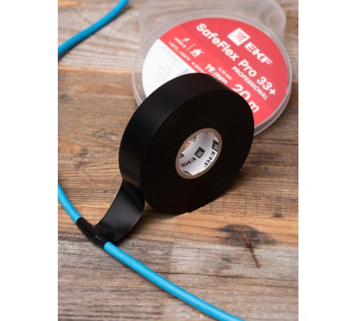 Изолента ПВХ 19мм 20м серии SafeFlex Pro 33+  plc-iz-sfpro-b  EKF