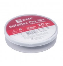 Изолента ПВХ 19мм 20м серии SafeFlex Pro 33+  plc-iz-sfpro-b  EKF