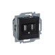 ABB Levit Антрацит USB зарядка 2-ая  5014H-A00040 63W  2CHH290040A6063  ABB
