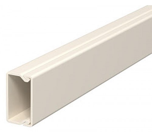 Мини-канал WDK с крышкой 15x30x2000 мм (высота борта 17 мм, крышка 30 мм) ПВХ кремовый RAL 9001  6025013  OBO Bettermann