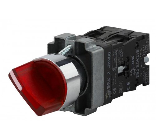 Переключатель LAY5-BK2465 2 положения красный (20/200/3200)  Б0045689  ЭРА