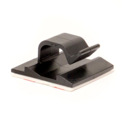 Клипса самоклеящаяся для кругл.кабеля диаметром 5мм, черная 18,5x18,5  25431SR  DKC