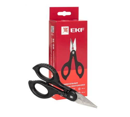 Универсальные ножницы монтажника в пластиковом чехле WS-35 EKF Professional  ws-35  EKF