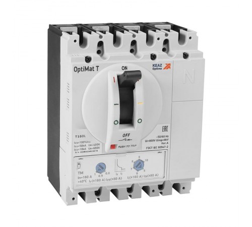 Выключатель автоматический OptiMat T160M TM 160A 3P  355948  КЭАЗ
