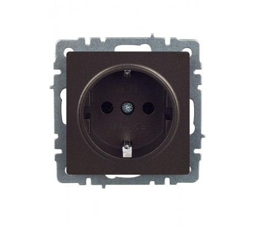 BRITE Розетка с заземлением без шторок 16А РС11-1-0-БрТБ темная бронза   BR-R11-16-K45  IEK