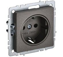 BRITE Розетка с заземлением без шторок 16А РС11-1-0-БрТБ темная бронза   BR-R11-16-K45  IEK