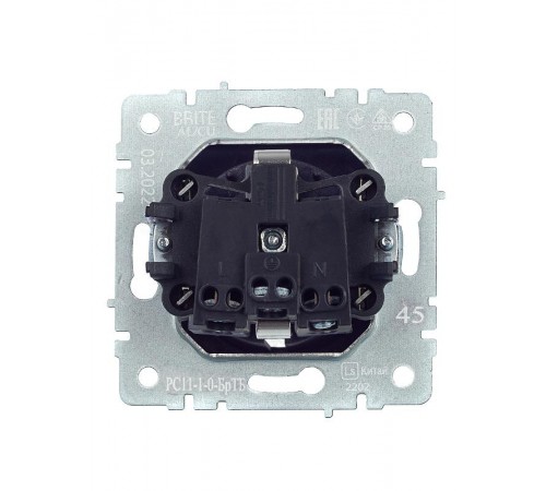 BRITE Розетка с заземлением без шторок 16А РС11-1-0-БрТБ темная бронза   BR-R11-16-K45  IEK