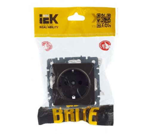 BRITE Розетка с заземлением без шторок 16А РС11-1-0-БрТБ темная бронза   BR-R11-16-K45  IEK