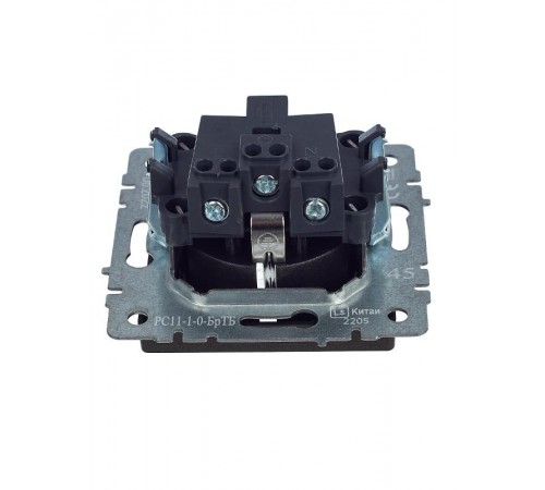 BRITE Розетка с заземлением без шторок 16А РС11-1-0-БрТБ темная бронза   BR-R11-16-K45  IEK