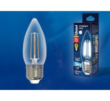 Лампа светодиодная LED-C35-11W/4000K/E27/CL PLS02WH LED. "свеча", прозр. Серия Sky. 4000К .  UL-00005167  Uniel