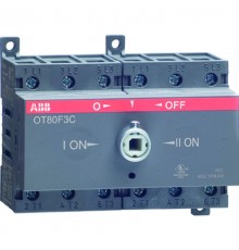 Реверсивный рубильник OT80F3C до 80А 3-полюсный (без ручки)  1SCA105402R1001  ABB