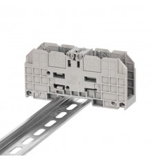 Клемма проходная, болтовой зажим, 2 точки подключения,  35 кв.мм, серая  FER-35  DKC