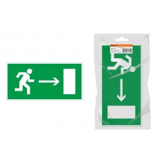 Знак "Направление к эвакуационному выходу направо" 350х124мм для ССА  SQ0817-1006  TDM
