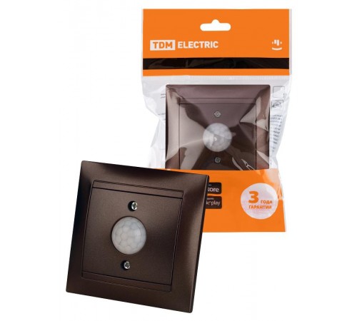 Выключатель с датчиком движения 1А шоколад "Лама"  SQ1815-0547  TDM