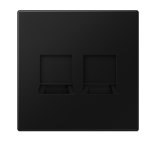 Плата (фиксация защёлкиванием) для двух модулей; термопласт; черный матовый LS1969-2WESWM Jung