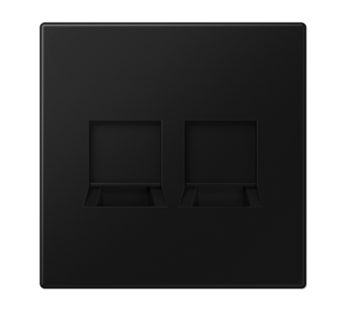 Плата (фиксация защёлкиванием) для двух модулей; термопласт; черный матовый  LS1969-25WESWM  Jung