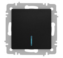 Выключатель Intro Accent 6-102-05 с подсветкой, 10А-250В, IP20, СУ, AL/CU, антрацит  Б0063431  Intro