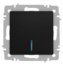 Выключатель Intro Accent 6-102-05 с подсветкой, 10А-250В, IP20, СУ, AL/CU, антрацит  Б0063431  Intro