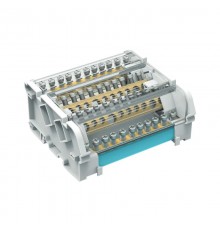 Блок распределительный на DIN рейку 4р 125А, 7х6мм 2х7,5мм 2x9мм.  BD125114  DKC