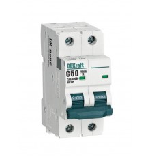 Выключатель автоматический двухполюсный ВА-105 50А C 10кА  13170DEK  DEKraft