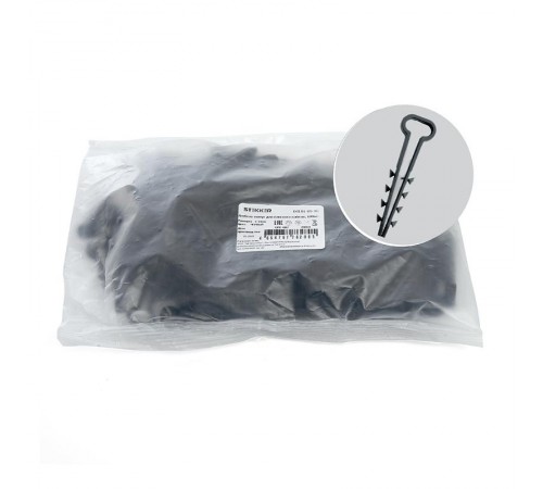 Дюбель-хомут для плоского кабеля (5-10мм), черный (упаковка100шт.), DCL01-05-10  39860  STEKKER