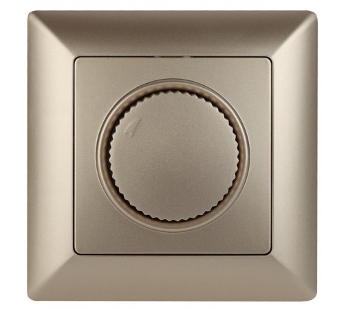 Светорегулятор Intro Solo 4-401-04 поворотный, 600Вт 230В, IP20, СУ, шампань  Б0053708  Intro