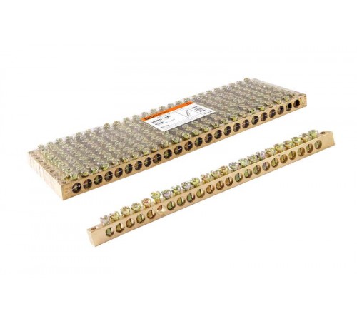 Шина "N" нулевая 6х9мм 24/2 (24 группы/крепеж по краям)   SQ0801-0065  TDM