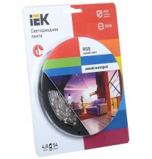 Лента светодиодная 5м блистер LSR-3528RGB54-4.8-IP20-12V -eco  LSR1-3-054-20-1-05  IEK