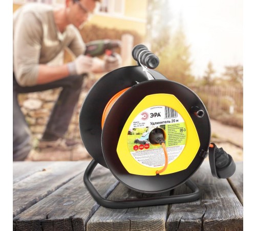 Удлинитель силовой ЭРА RPx-1-2x1-20m на п. катушке б/з 1 гн 20м ПВС 2х1  Б0046832  ЭРА