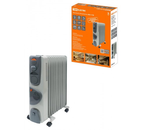 Масл. обогрев. МО-11ТВ, 2500 Вт, 11 сек, вент, рег. мощн. (1000/1500/2500+400 Вт), термостат,  SQ2501-0913  TDM