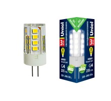 Лампа светодиодная LED-JC-220/3W/4000K/G4/CL GLZ09TR LED, прозр 4000К  UL-00006743  Uniel