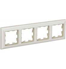 BRITE Рамка 4-ая РУ-4-Бр бежевый/жемчуг  BR-M42-12-1-K10  IEK