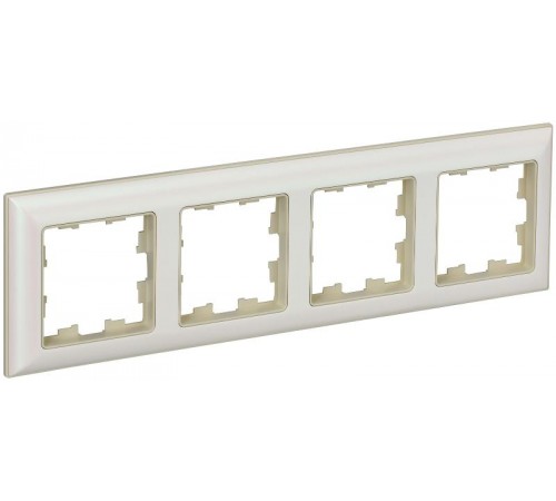 BRITE Рамка 4-ая РУ-4-Бр бежевый/жемчуг  BR-M42-12-1-K10  IEK