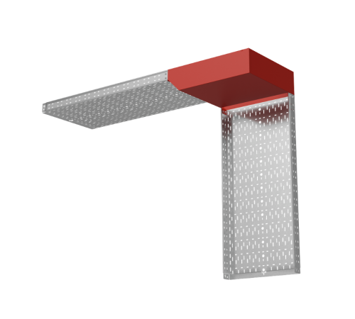 Угол вертикальный внешний L 80х600 мм с разворотом трассы на 90 град "ПЛЮС"  VLPDplus90-80-600-L  КМ-профиль