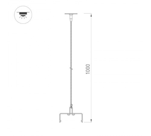 Подвес ALT-TUBULAR-HANG-L1000 (SL) (ARL, -) 043656  Arlight
