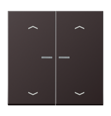 Клавиша для KNX кнопки, 2 группы, с окошком с символами "стрелки"; металл; дарк  AL102KO5PD  Jung