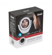 Светильник настольный TLD-592 White/LED/13Lm/6000K/3АА зеркало на батарейках 3AA(не в/к) сенсор Белый  UL-00005246  Uniel