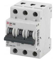 Выключатель автоматический трехполюсный NO-902-258 ВА47-63 3Р 50А 6 кА кривая D (4/60/1260) Pro  Б0048848  ЭРА