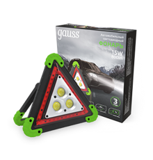 Фонарь автомобильный GFL802 15W 800Lm Li-ion 2400mAh LED 1/12/24  GF802  Gauss